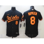 Nike Men's Baltimore Orioles #8 Cal Ripken Black Alternate Flex Base Authentic Collection Baseball Jersey