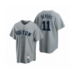 Boston Red Sox #11 Rafael Devers Nike Gray Cooperstown Collection Road Jerse