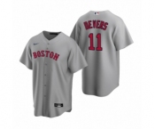 Boston Red Sox #11 Rafael Devers Nike Gray Replica Road Jersey