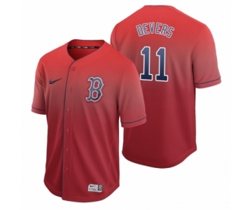 Boston Red Sox #11 Rafael Devers Red Fade Nike Jersey