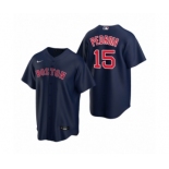 Boston Red Sox #15 Dustin Pedroia Nike Navy Replica Alternate Jersey