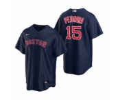 Boston Red Sox #15 Dustin Pedroia Nike Navy Replica Alternate Jersey