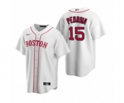 Boston Red Sox #15 Dustin Pedroia Nike White Replica Alternate Jersey