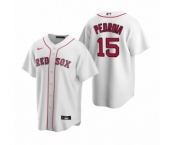 Boston Red Sox #15 Dustin Pedroia Nike White Replica Home Jersey