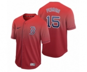 Boston Red Sox #15 Dustin Pedroia Red Fade Nike Jersey