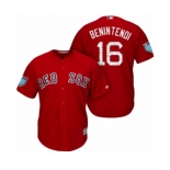 Boston Red Sox #16 Andrew Benintendi Majestic Scarlet 2018 Spring Training Cool Base Jersey