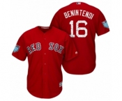 Boston Red Sox #16 Andrew Benintendi Majestic Scarlet 2018 Spring Training Cool Base Jersey