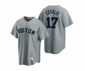 Boston Red Sox #17 Nathan Eovaldi Nike Gray Cooperstown Collection Road Jersey