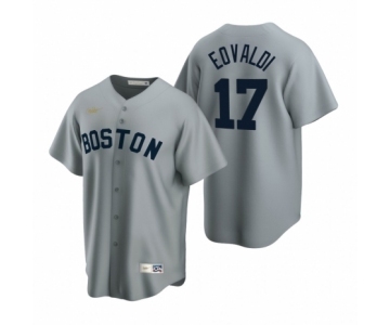 Boston Red Sox #17 Nathan Eovaldi Nike Gray Cooperstown Collection Road Jersey