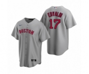 Boston Red Sox #17 Nathan Eovaldi Nike Gray Replica Road Jersey