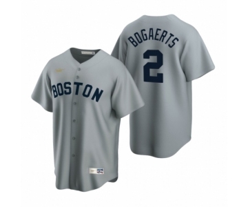 Boston Red Sox #2 Xander Bogaerts Nike Gray Cooperstown Collection Road Jersey