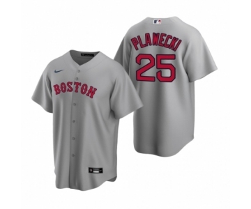 Boston Red Sox #25 Kevin Plawecki Nike Gray Replica Road Jersey