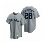 Boston Red Sox #28 J.D. Martinez Nike Gray Cooperstown Collection Road Jersey