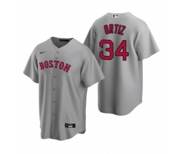 Boston Red Sox #34 David Ortiz Nike Gray Replica Road Jersey