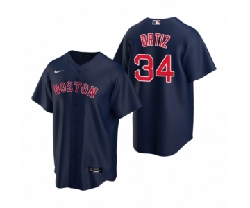 Boston Red Sox #34 David Ortiz Nike Navy Replica Alternate Jersey