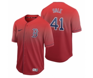 Boston Red Sox #41 Chris Sale Red Fade Nike Jersey