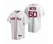 Boston Red Sox #50 Mookie Betts Nike White Replica Home Jersey