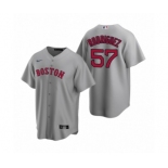 Boston Red Sox #57 Eduardo Rodriguez Nike Gray Replica Road Jersey