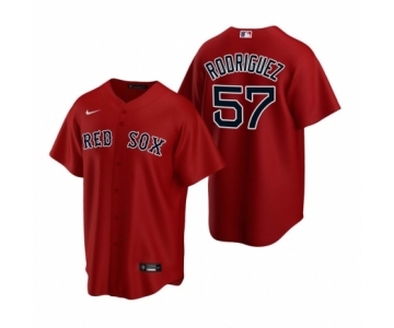 Boston Red Sox #57 Eduardo Rodriguez Nike Red Replica Alternate Jersey