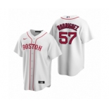 Boston Red Sox #57 Eduardo Rodriguez Nike White Replica Alternate Jersey