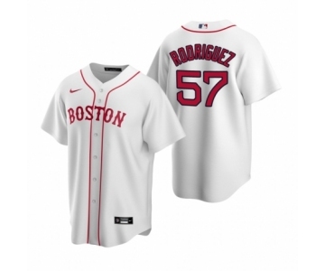 Boston Red Sox #57 Eduardo Rodriguez Nike White Replica Alternate Jersey