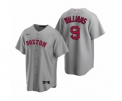 Boston Red Sox #9 Ted Williams Nike Gray Replica Road Jersey