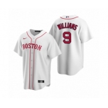 Boston Red Sox #9 Ted Williams Nike White Replica Alternate Jersey