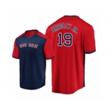 Jackie Bradley Jr. Boston Red Sox #19 Navy Red Iconic Player Majestic Jersey