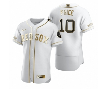 Men Boston Red Sox #10 David Price Nike White Authentic Golden Edition Jersey