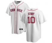 Men Boston Red Sox #10 Trevor Story White Cool Base Stitched Baseball jersey