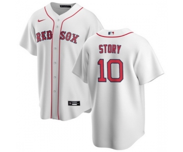 Men Boston Red Sox #10 Trevor Story White Cool Base Stitched Baseball jersey