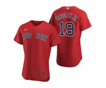 Men Boston Red Sox #19 Jackie Bradley Jr. Nike Red Authentic 2020 Alternate Jersey