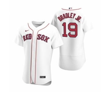 Men Boston Red Sox #19  Jackie Bradley Jr. Nike White Authentic 2020 Home Jersey