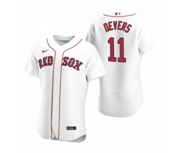 Men's Boston Red Sox #11 Rafael Devers Nike White Authentic 2020 Home Jersey