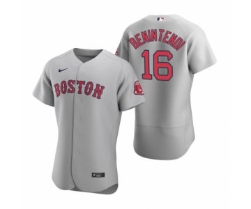 Men's Boston Red Sox #16 Andrew Benintendi Nike Gray Authentic Road Jersey