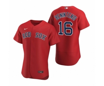 Men's Boston Red Sox #16 Andrew Benintendi Nike Red Authentic 2020 Alternate Jersey