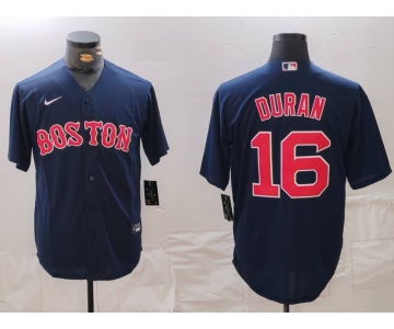 Men's Boston Red Sox #16 Jarren Duran Navy Cool Base Stitched Jersey