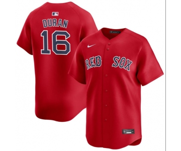 Men's Boston Red Sox #16 Jarren Duran Red 2024 Alternate Limited Stitched Baseball Jersey