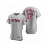 Men's Boston Red Sox #17 Nathan Eovaldi Nike Gray Authentic Road Jersey