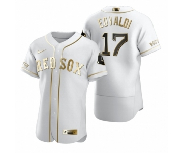 Men's Boston Red Sox #17 Nathan Eovaldi Nike White Authentic Golden Edition Jersey