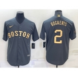 Men's Boston Red Sox #2 Xander Bogaerts Grey 2022 All Star Stitched Cool Base Nike Jersey