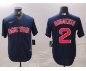 Men's Boston Red Sox #2 Xander Bogaerts Navy Cool Base Stitched Jersey