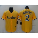 Men's Boston Red Sox  #2 Xander Bogaerts Nike Gold City Connect Jersey