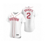 Men's Boston Red Sox #2 Xander Bogaerts Nike White Authentic 2020 Alternate Jersey