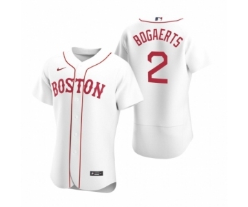 Men's Boston Red Sox #2 Xander Bogaerts Nike White Authentic 2020 Alternate Jersey