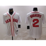 Men's Boston Red Sox #2 Xander Bogaerts White Cool Base Stitched Jersey