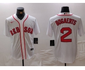 Men's Boston Red Sox #2 Xander Bogaerts White Cool Base Stitched Jersey