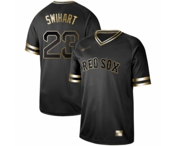 Men's Boston Red Sox #23 Blake Swihart Authentic Black Gold Fashion Baseball Jersey