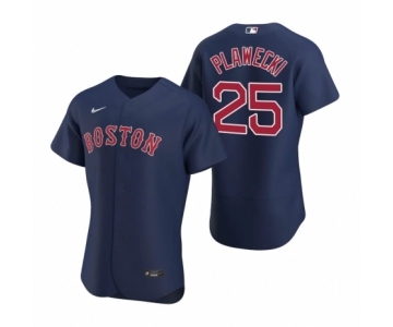 Men's Boston Red Sox #25 Kevin Plawecki Nike Navy Authentic 2020 Alternate Jersey