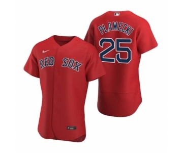 Men's Boston Red Sox #25 Kevin Plawecki Nike Red Authentic 2020 Alternate Jersey